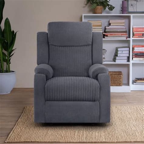 duroflex Avalon Fabric Single Seater Recliner in Grey Color : Amazon.in ...