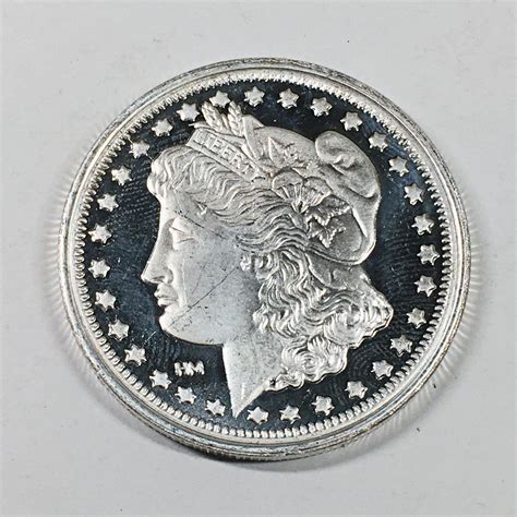 One Troy Ounce .999 Fine Silver Round*Morgan Dollar Design | Property Room