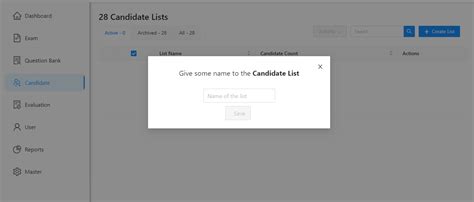 How to Create a List for the candidates and add candidates