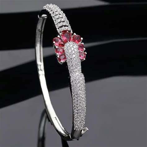 Rhodium-Plated AD Kada Bracelet For Men – BLING QUEEN