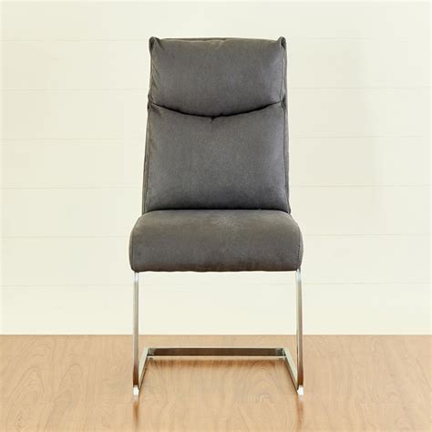 Buy Elena Grey Solid Faux Leather Dining Chairs - Set of 2 from Home ...