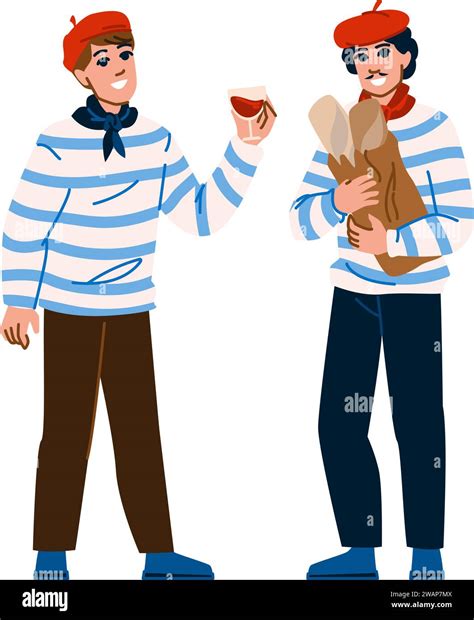 happy french man vector Stock Vector Image & Art - Alamy