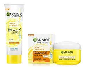 Garnier Bright Complete Vitamin C Foam Face Wash 100g + Garnier Bright ...