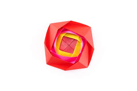 Nested Origami Camellia Flower Rosette Tutorial - Folding Instructions ...
