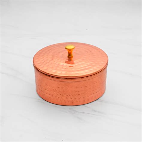 Pure Copper Multipurpose Box | Copper Utensils for Kitchen | Hammered ...