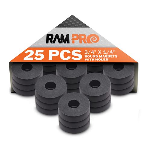 Ram Pro 25 Piece Powerful Magnetic Round Ferrite Magnet Discs ...