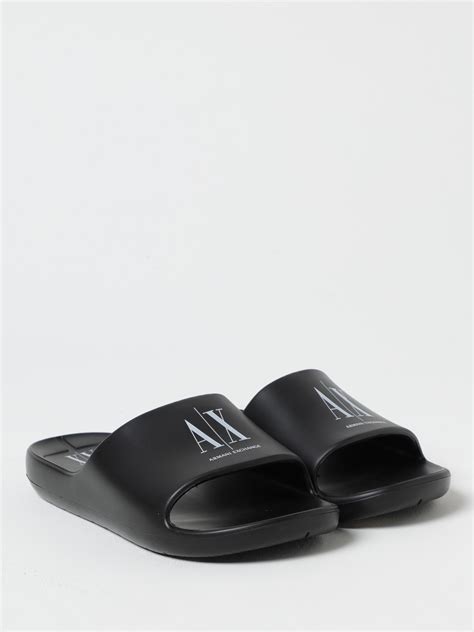 Armani Exchange Outlet: Shoes men - Black | Armani Exchange sandals ...