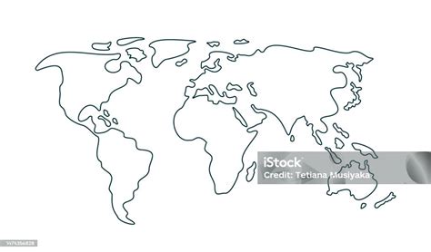 Simple Line World Map 的图像结果