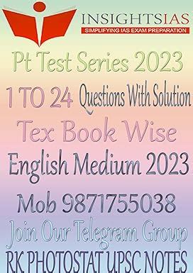 Buy Insight IAS Prelims Test Series 2023 1 to 24 Question With Solution ...