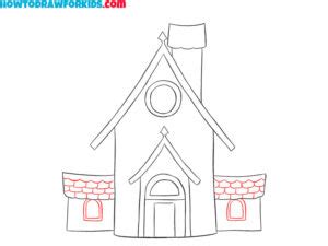 Image result for Haunted House Drawing Tutorial