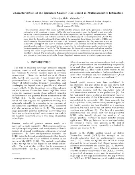 Image result for Quantum Cramer-Rao Bound