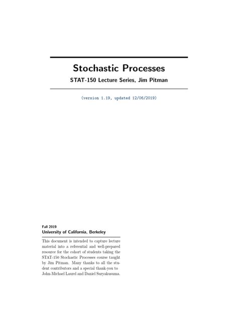 Image result for A Second Course in Stochastic Processes