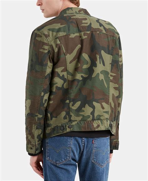 Levi's Denim Camo Trucker Jacket in Green for Men - Lyst