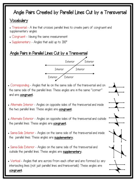 Image result for Transversal Worksheet