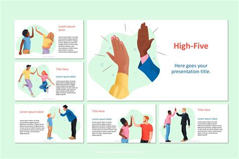 Give a High Five Today Presentation - Free Presentation Template for ...