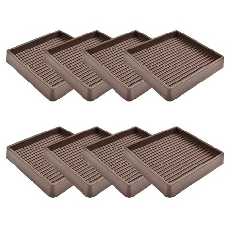 VOCOMO 3X3 Caster Cups, Square Rubber Furniture Cups with Anti-Sliding ...