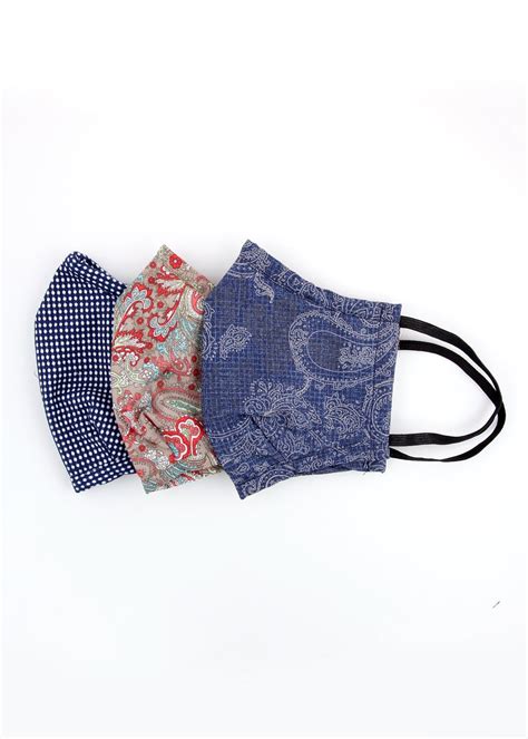 Get Set of 3 Printed 3 Ply Mask- Paisley & Polka Dots at ₹ 399 | LBB Shop