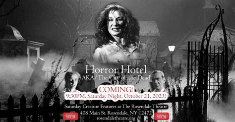 Saturday Creature Features Presents: Horror Hotel (1960), Rosendale ...