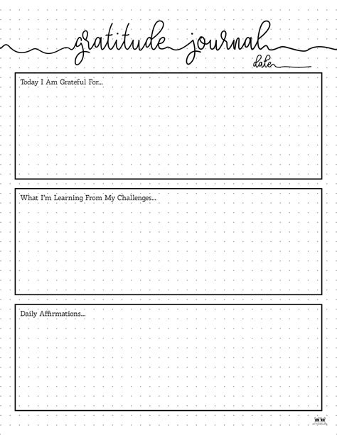 Gratitude Journal Templates - 23 FREE Printables | Printabulls