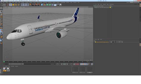 3D Airbus A220 300 Simple Interior | 3D Molier International
