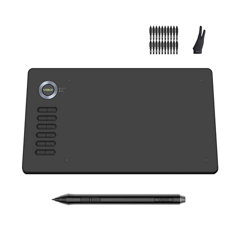 Buy Drawing Tablet VEIKK A15 10x6 inch Graphics Pen Tablet with Battery ...