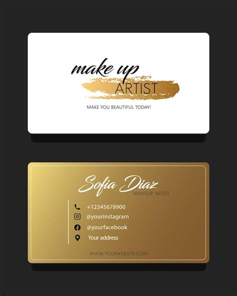 Makeup Artist Business Card Template 的图像结果