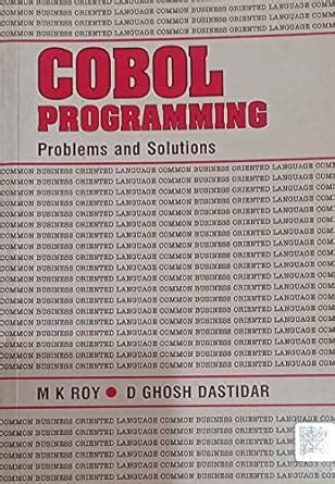 Amazon.in: Buy COBOL PROGRAMMING Problems and Solutions By MK Roy ...