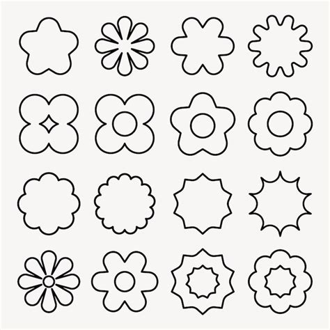 Flower shape Vectors - Download Free High-Quality Vectors from Freepik ...