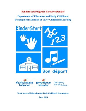 Fillable Online KinderStart Program Resource Booklet Fax Email Print ...