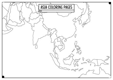 Image result for Asia Map Printable