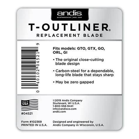 Andis T Outliner Blade – Royal Barber Supply