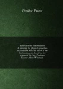 TABLES FOR THE DETERMINATION OF MINERAL: Buy TABLES FOR THE ...