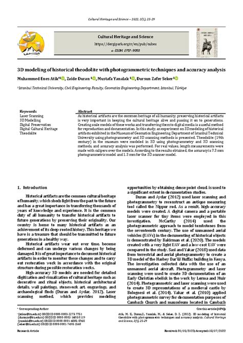 3D modeling of historical theodolite with photogrammetric techniques ...
