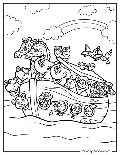 Noah Coloring Pages Noah's Ark Coloring Pages | Noah Printable Sheets