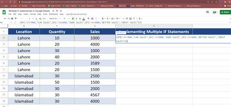 How To Use Multiple IF Statements In Google Sheets | SpreadCheaters