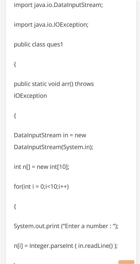 single dimensional arrays (JAVA BLUE J) Create an array of size 10 ...