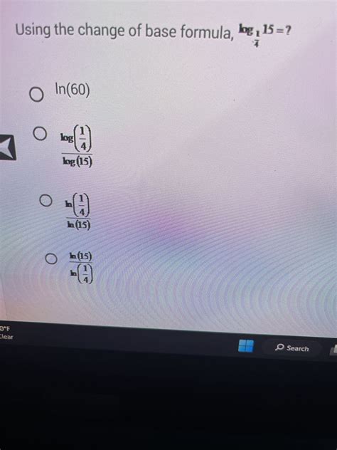 Answered: Using the change of base formula,… | bartleby