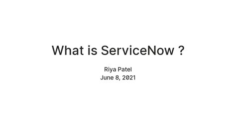 What is ServiceNow ? — Teletype