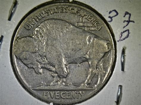 1937 D Buffalo Nickel D/D 9,3,7 and mint mark ERROR #2 - For Sale, Buy ...