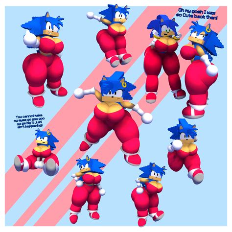 a collage of fem Classic Sonic. by sospoo on DeviantArt