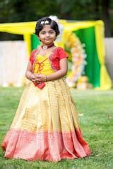 Buy Brocade Kids Dresses Online | Best Kids Designer Wear – www.liandli.in