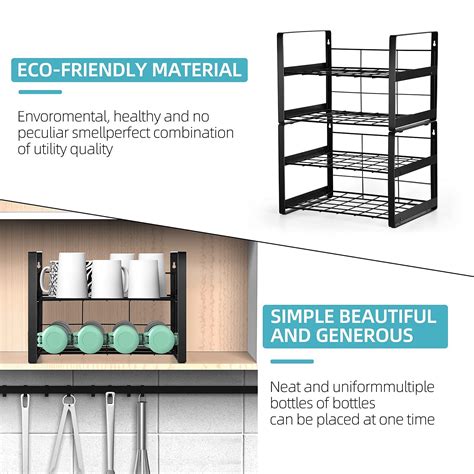 LADER Water Bottle Organizer, 4-Tier Wall-Mounted Water Bottle Holder ...