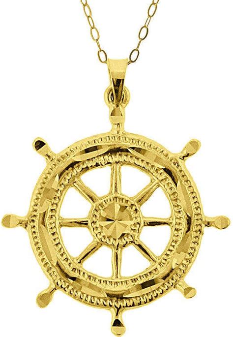 Gold Medicine Wheel Pendant Necklace