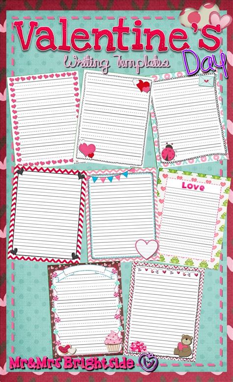 Valentine's Writing Templates - Journal Pages | Valentines writing ...