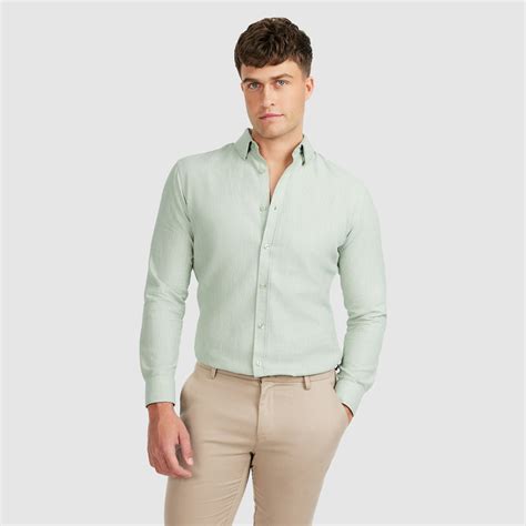 Light Green Barrett Textured Shirt | Men's Tops | Tarocash NZ