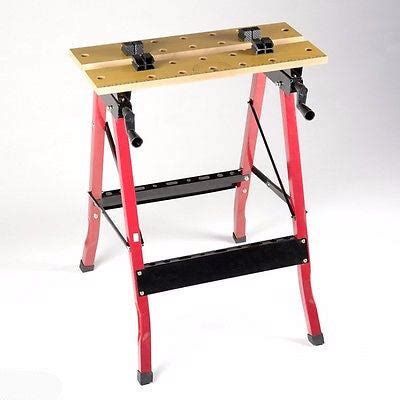 Portable Fold Up Folding Workbench Work Vise Bench Clamp Table Saw Hor