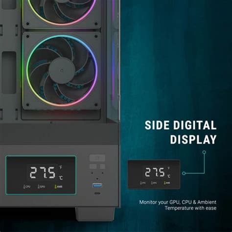 Buy Ant Esports PC Case Crystal X3 LCD Black, Best Price