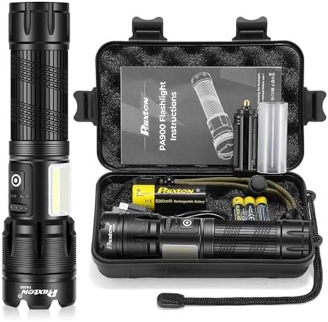 PHIXTON Flashlights Rechargeable LED High Lumens, Powerful 900,000 ...