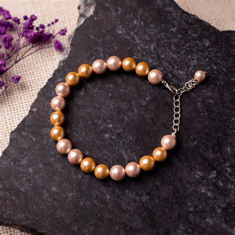 Shell Pearl Bead Bracelet – VerveJewels