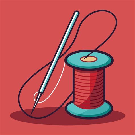 Sewing Needle Thread Art Vectors & Illustrations for Free Download | Freepik